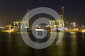 Rotterdam Harbor at Night