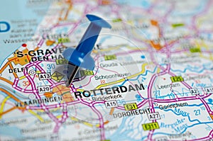 Rotterdam on map