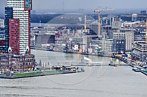 Rijnhavenbridge connecting Wilhelminapier and Katendrecht