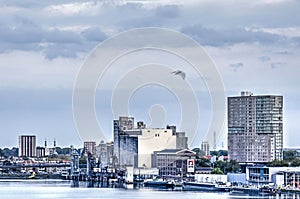 Former grainsilo and harbor