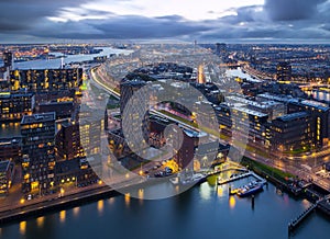 Rotterdam at night photo