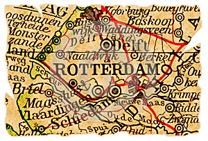 Rotterdam old map photo