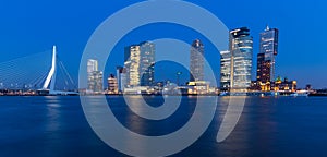 Rotterdam skyline at blue hour 2