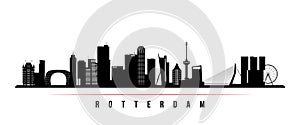 Rotterdam skyline horizontal banner. photo