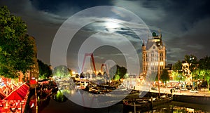 Rotterdam skyline at night
