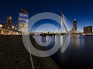 Rotterdam skyline at night