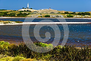 Rottnest island salt lake lighthouse