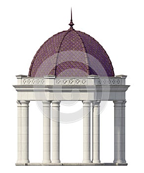 Rotunda . Architecture. Exterior. 3D rendering