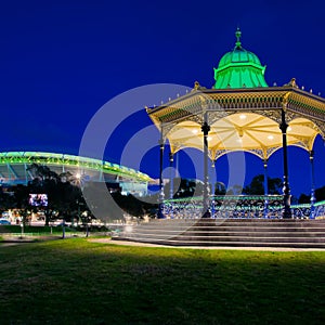 Elder Park rotunda and Adelaide Oval photo