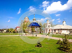 Rotunda of a male monastery under construction photo