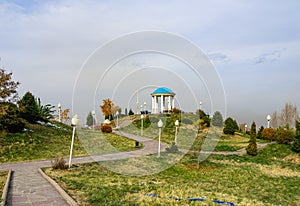 Rotunda in the park. Almaty