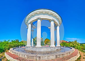 Rotunda of People`s Friendship in Soborna Square, Poltava, Ukraine