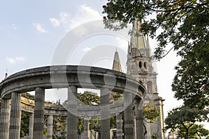 The Rotunda Rotonda de los Jaliscienses Ilustres in Hidalgo street. It honors the memory photo