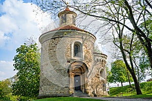 Rotunda of St. Martin in Vysehrad complex in Prague, Czech Republic