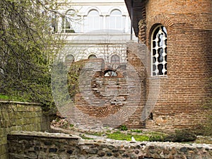 Rotunda Sveti Georgi or St George detail in Sofia, Bulgaria