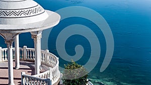 Rotunda by the Syr Daria river, Khujand, Tajikistan.