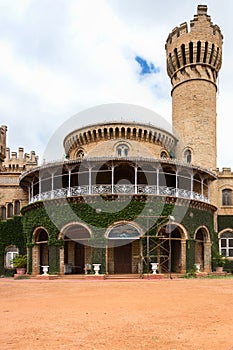 Rotunda and watchtower of Bengaluru Palace.