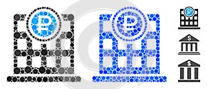 Rouble Bank Office Mosaic Icon of Circle Dots