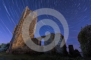Roudham ruins Night sky astro photography