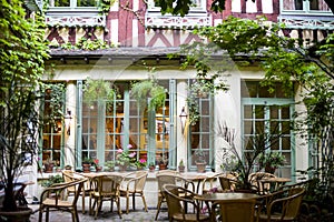 Rouen - Court of ancient restaurant