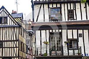 Rouen - Exterior of half-timbered houses