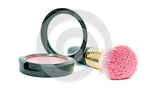 Rouge make-up with brush