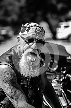 A Rough and aged Biker