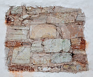 Rough ancient masonry. Ancient wall