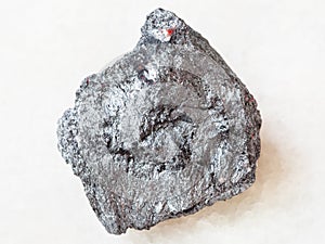 rough antimony ore (Stibnite) stone on white