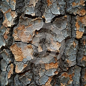 Rough bark texture of an old tree