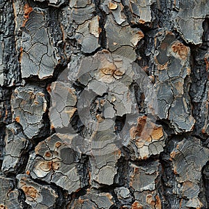 Rough bark texture of an old tree