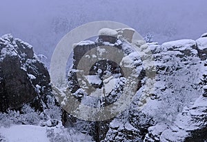 Rough beauty of winter mountains