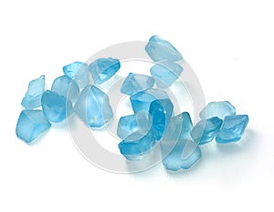 Rough blue topaz stones