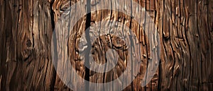 Rough brown old aged abstract wooden texture - Oak wood timber hardwood wall table floor background, Generative AI