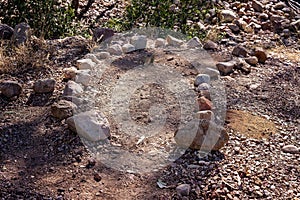 Rough Circle Of Rocks On Stoney Ground