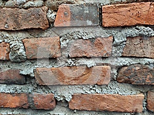 A rough composition of bricks and cements