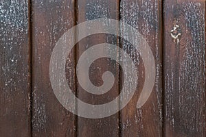 Rough dark brown wood. Old wooden boards background. Vintage