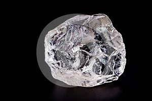 rough diamond  crystal in an allotropic form of carbon  uncut gemstone  concept of luxury or wealth photo