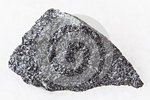 rough dolerite (diabase) stone on white