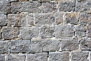 Rough grey natural stone wall