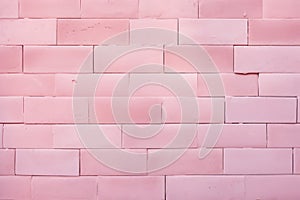 Rough grunge pink brick wall texture background. Old light stone, brickwork