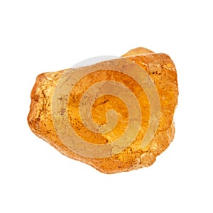 rough hessonite grossular crystal isolated