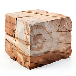 rough hewn sandstone block with striations commonly used incons photo