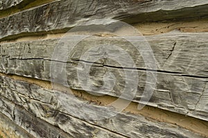 Rough hewn vintage wood detail