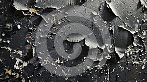 The rough and jagged edges of flaking paint dancing in the light and casting shadows on the machinerys surface