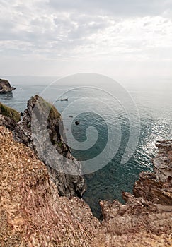 Rough landscape with gleaming water and rocky