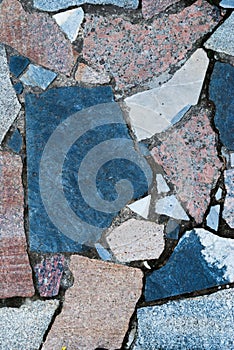 Rough marble tiles different colours