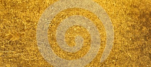 Rough metallic golden surface texture. Shiny gold crinkled background