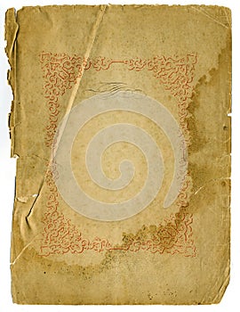 Rough Old Paper With Decorative Design