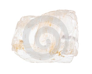 rough Petalite (castorite) crystal isolated photo